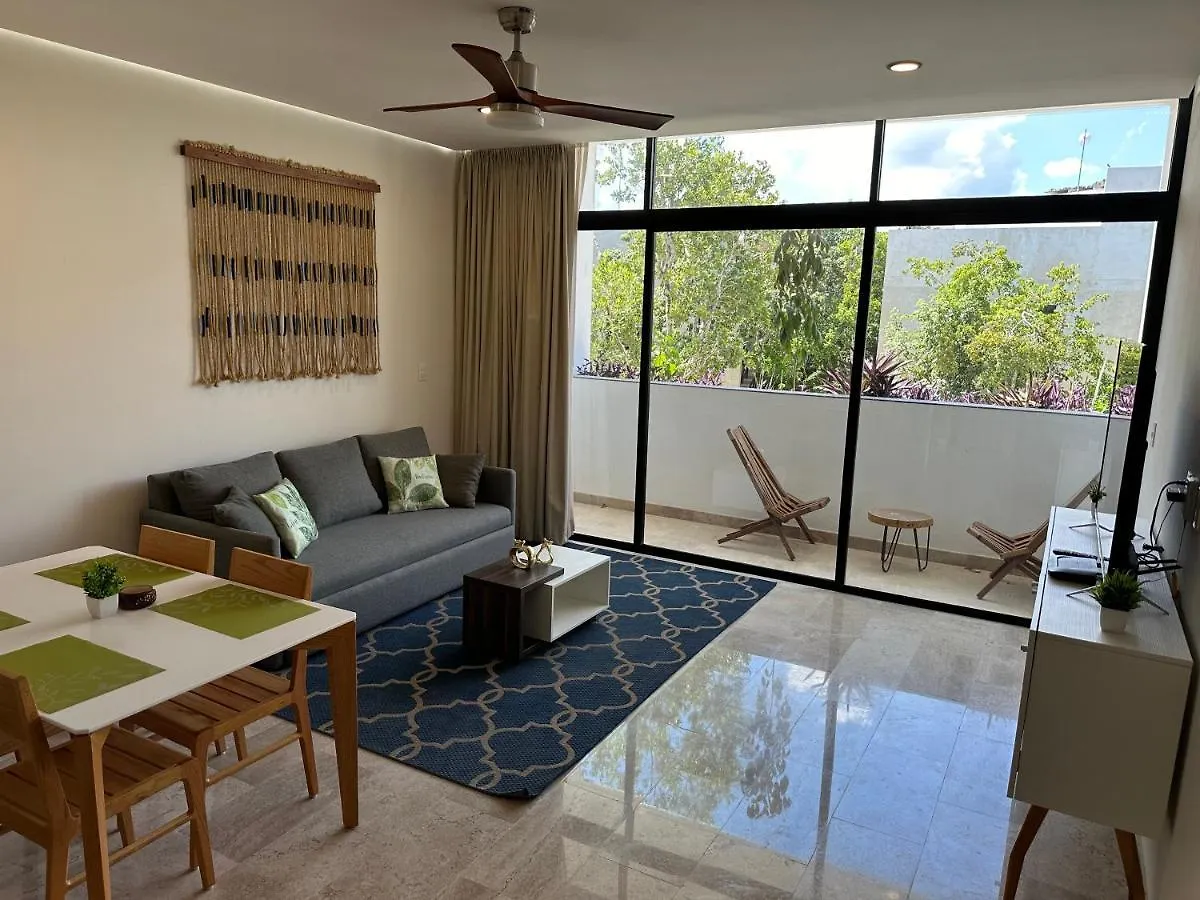 Moderno Y Espacioso Departamento En Aldea Zama Tulum 0*,