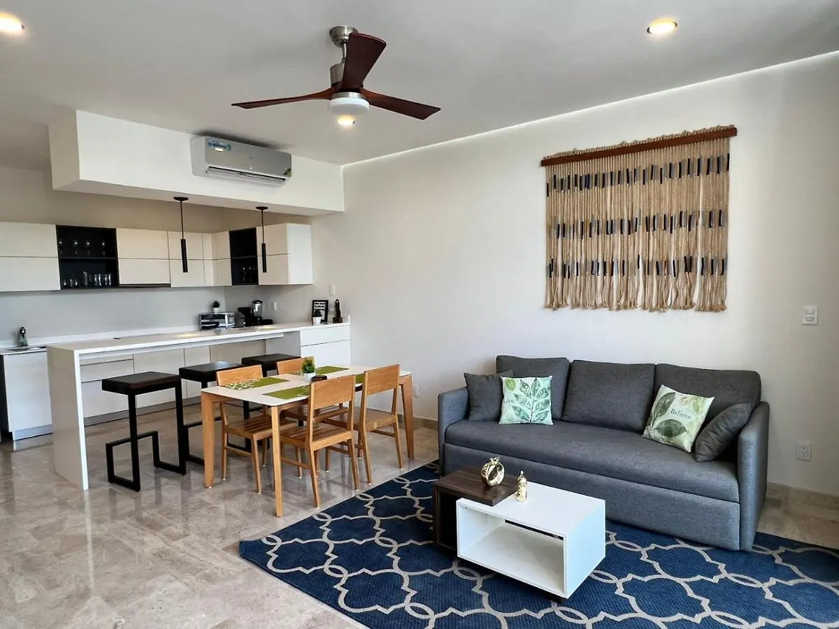 Moderno Y Espacioso Departamento En Aldea Zama Tulum Lägenhet